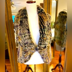 Genuine Rabbit Fur Vest Size S